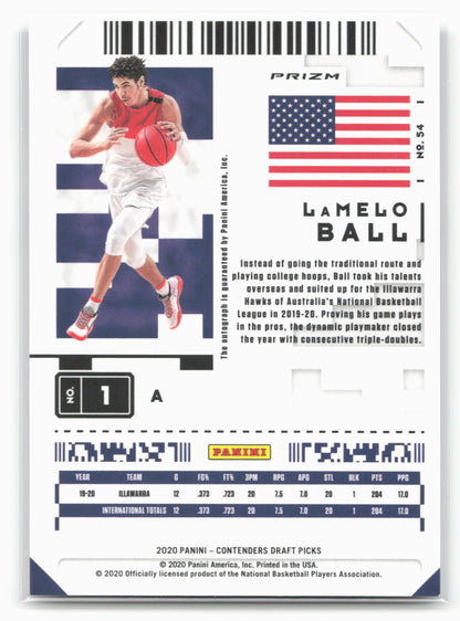 2020 Panini Contenders Draft Picks #54 LaMelo Ball