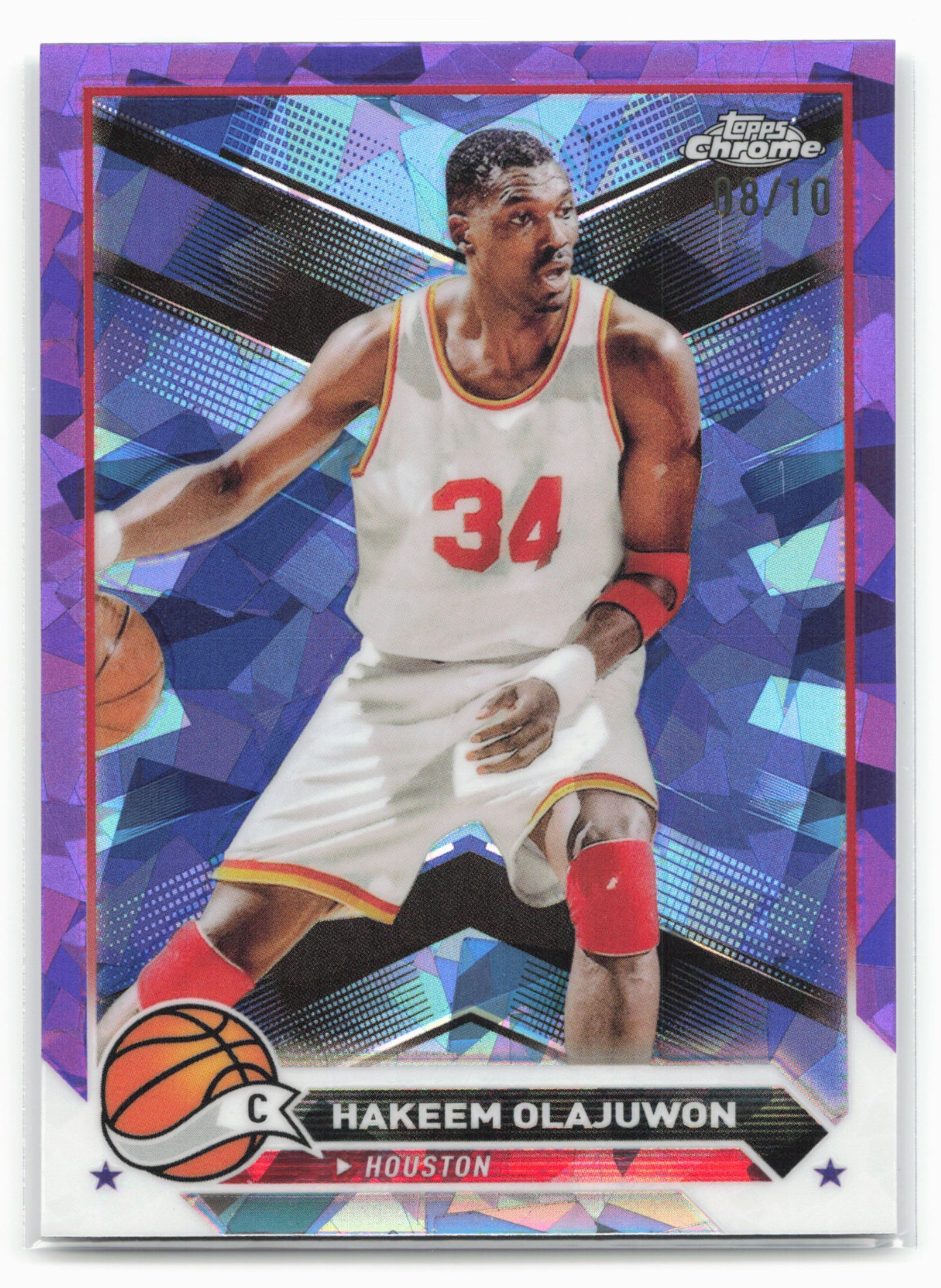 2023-24 Topps Chrome Sapphire Edition #52 Hakeem Olajuwon Purple #/10