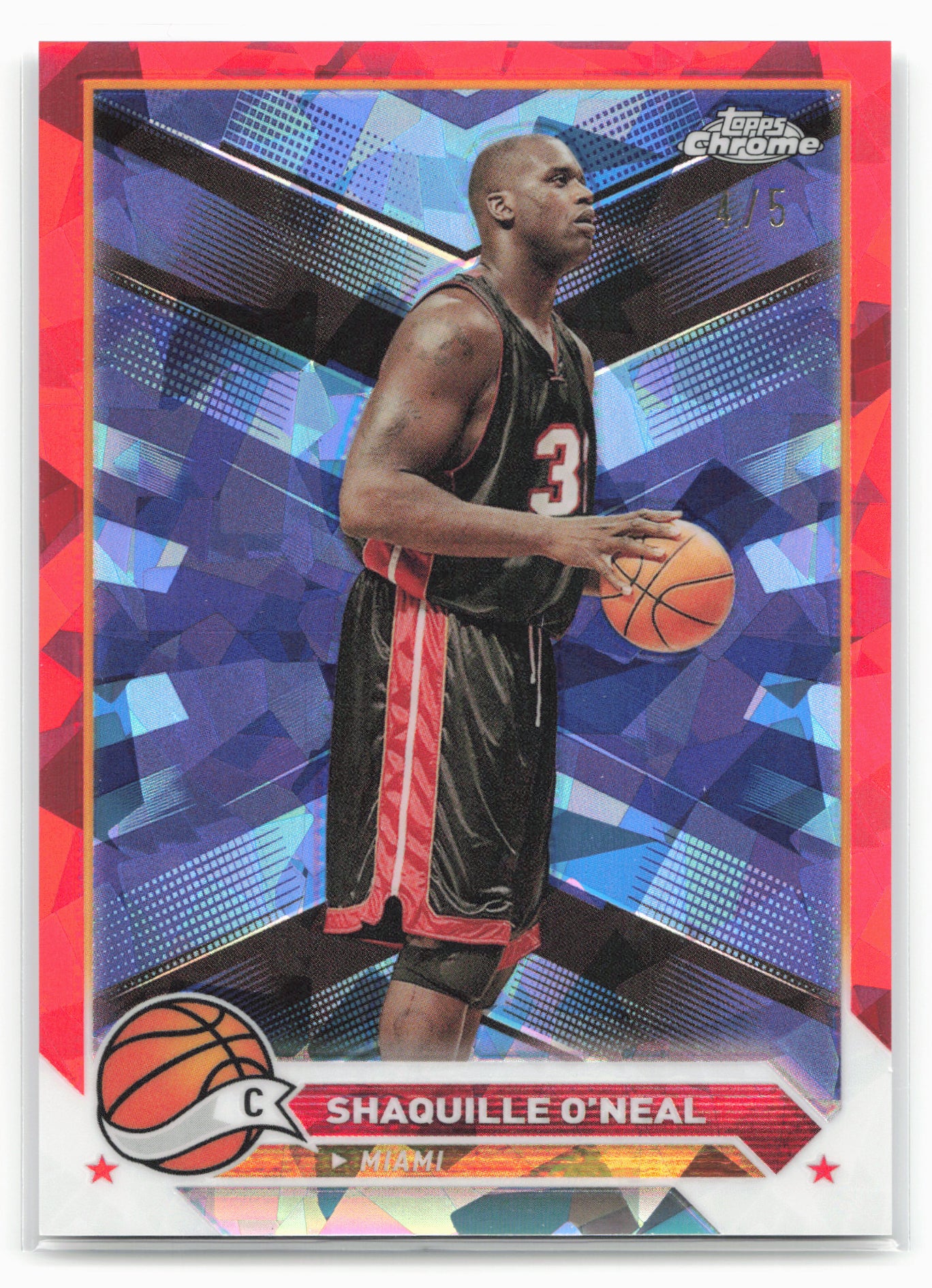 2023-24 Topps Chrome Sapphire Edition #148 Shaquille O'Neal Red #/5