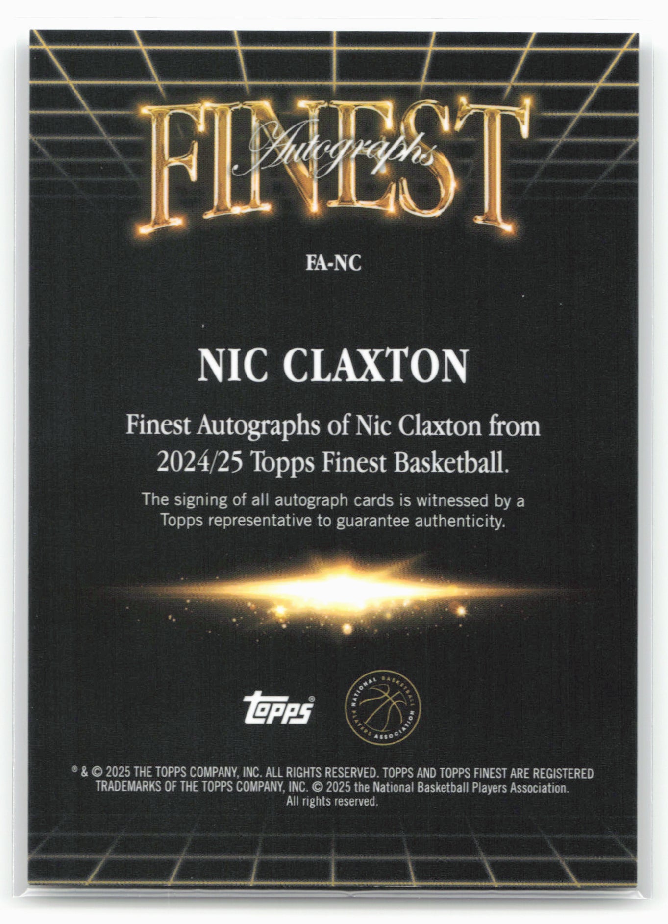 2024-25 Finest #FA-NC Nic Claxton Finest Autographs