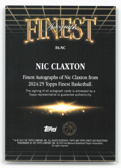 2024-25 Finest #FA-NC Nic Claxton Finest Autographs
