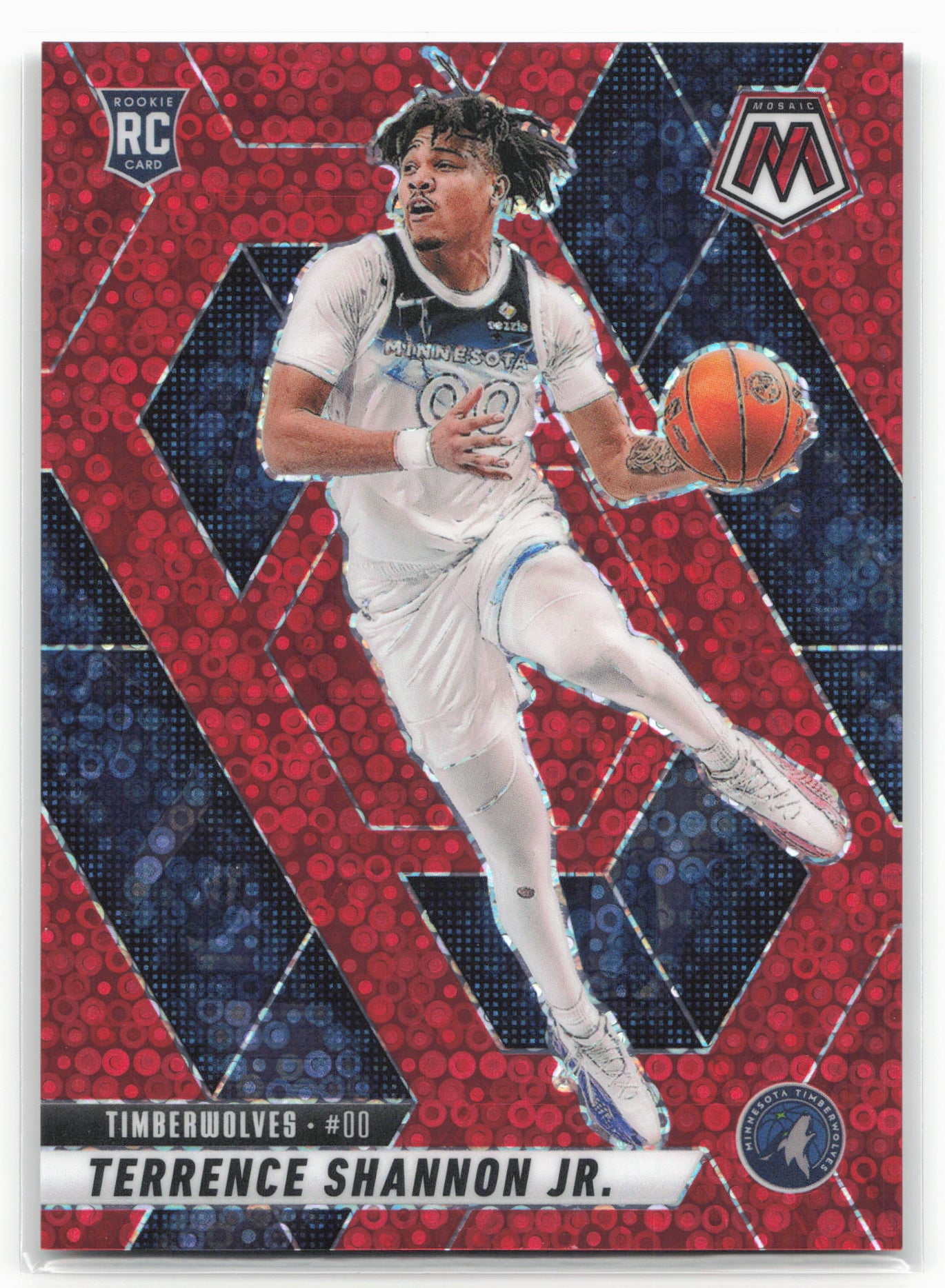 2024-25 Panini Mosaic #205 Terrence Shannon Jr. Fast Break Red Mosaic #/99