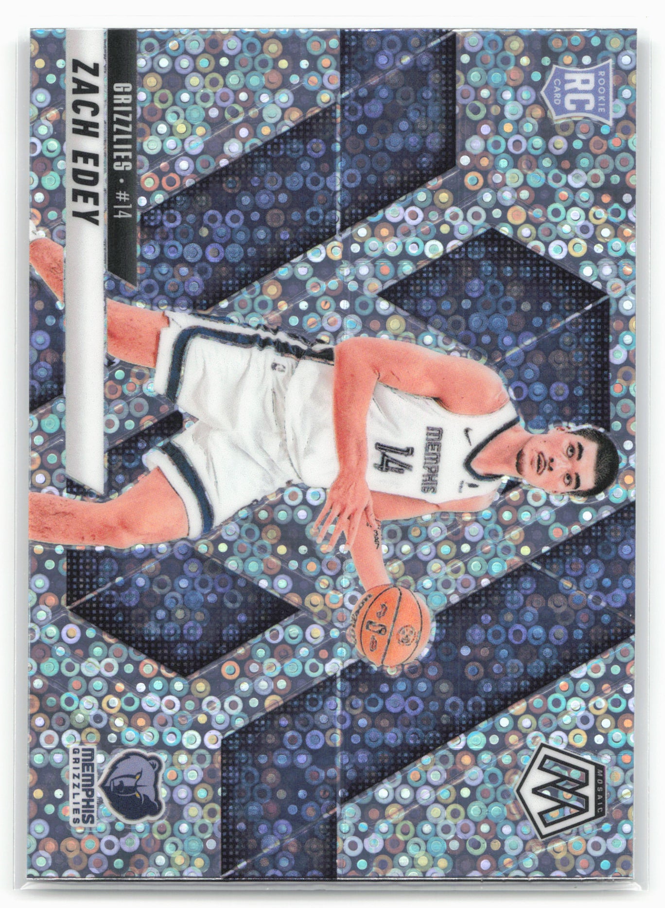 2024-25 Panini Mosaic #248 Zach Edey Fast Break Silver Mosaic