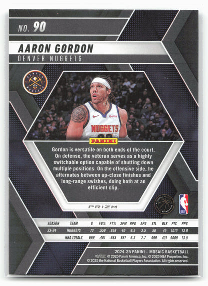 2024-25 Panini Mosaic #90 Aaron Gordon Silver