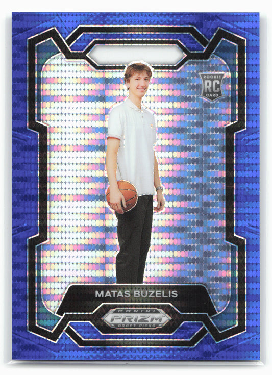 2024 Panini Prizm Draft Picks #67 Matas Buzelis Prizms Blue Pulsar 06/99