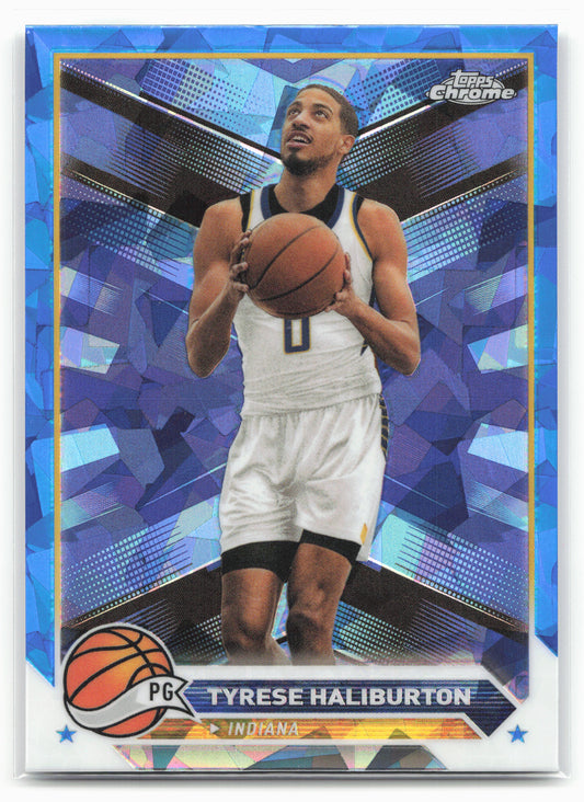2023-24 Topps Chrome Sapphire Edition #4 Tyrese Haliburton