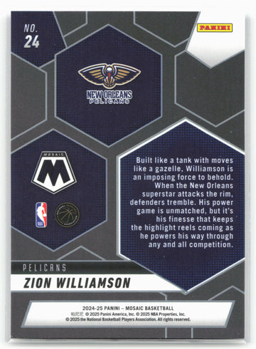 2024-25 Panini Mosaic #24 Zion Williamson Montage