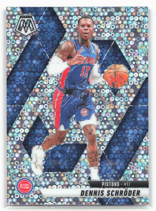 2024-25 Panini Mosaic #65 Dennis Schroder Fast Break Silver Mosaic