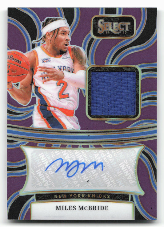 2024-25 Panini Select #AM-MCB Miles McBride Purple 81/99