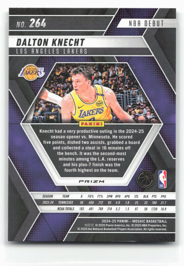 2024-25 Panini Mosaic #264 Dalton Knecht Green Mosaic