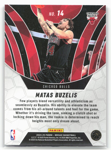 2024-25 Panini Mosaic #14 Matas Buzelis Elevate