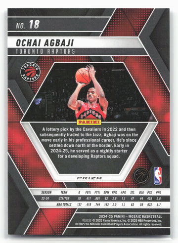 2024-25 Panini Mosaic #18 Ochai Agbaji Mosaic
