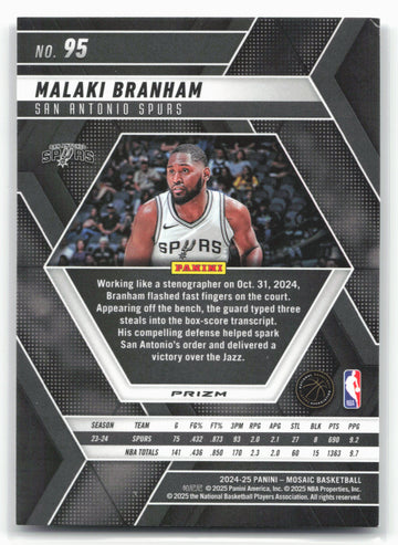 2024-25 Panini Mosaic - Base Mosaic #95 Malaki Branham