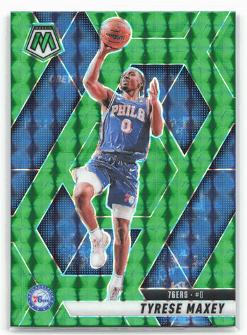 2024-25 Panini Mosaic #23 Tyrese Maxey Green Mosaic