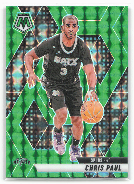 2024-25 Panini Mosaic #59 Chris Paul Green Mosaic