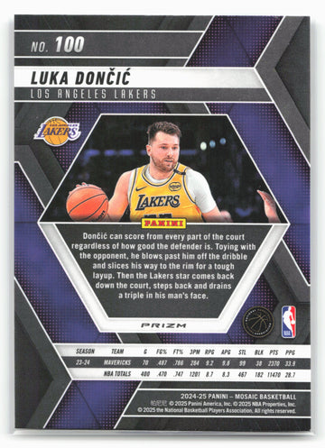 2024-25 Panini Mosaic - Base Mosaic #100 Luka Doncic