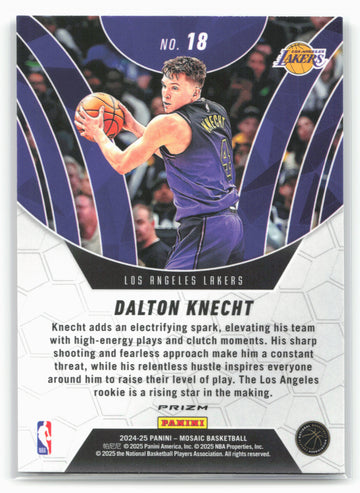 2024-25 Panini Mosaic #18 Dalton Knecht Elevate Mosaic Green