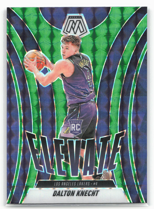 2024-25 Panini Mosaic #18 Dalton Knecht Elevate Mosaic Green