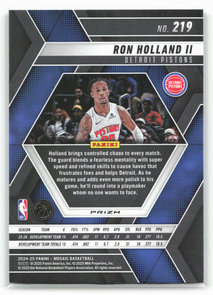 2024-25 Panini Mosaic #219 Ron Holland II Green Mosaic