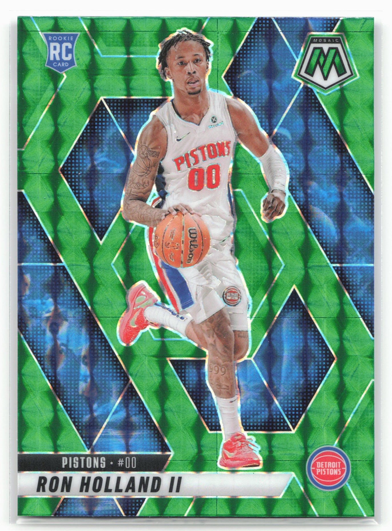 2024-25 Panini Mosaic #219 Ron Holland II Green Mosaic