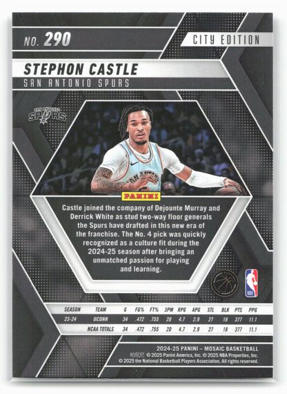 2024-25 Panini Mosaic #290 Stephon Castle