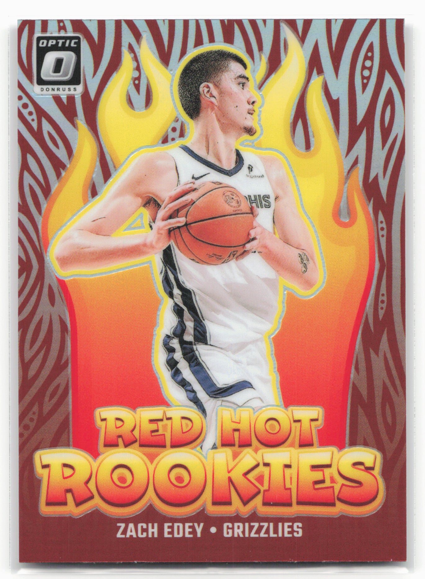 2024-25 Donruss Optic #4 Zach Edey Red Hot Rookies Holo