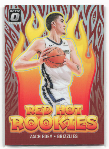 2024-25 Donruss Optic #4 Zach Edey Red Hot Rookies Holo