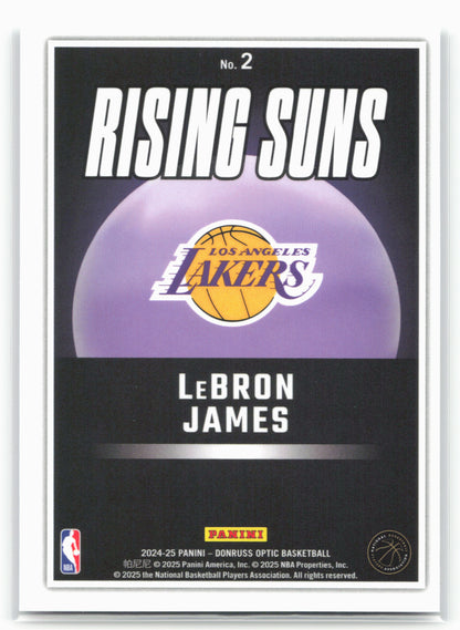 2024-25 Donruss Optic #2 LeBron James Rising Suns