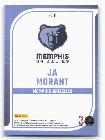 2024-25 Donruss Optic #6 Ja Morant Elite Dominators