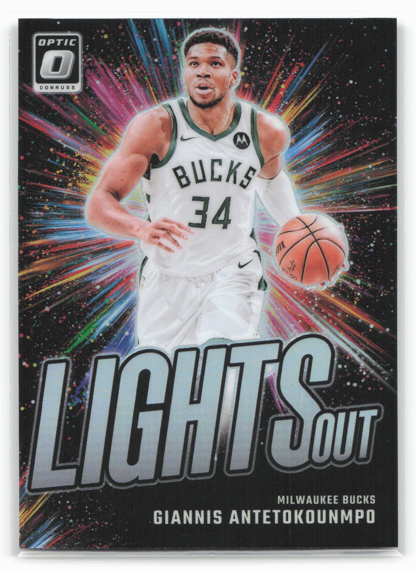 2024-25 Donruss Optic #10 Giannis Antetokounmpo Lights Out Holo