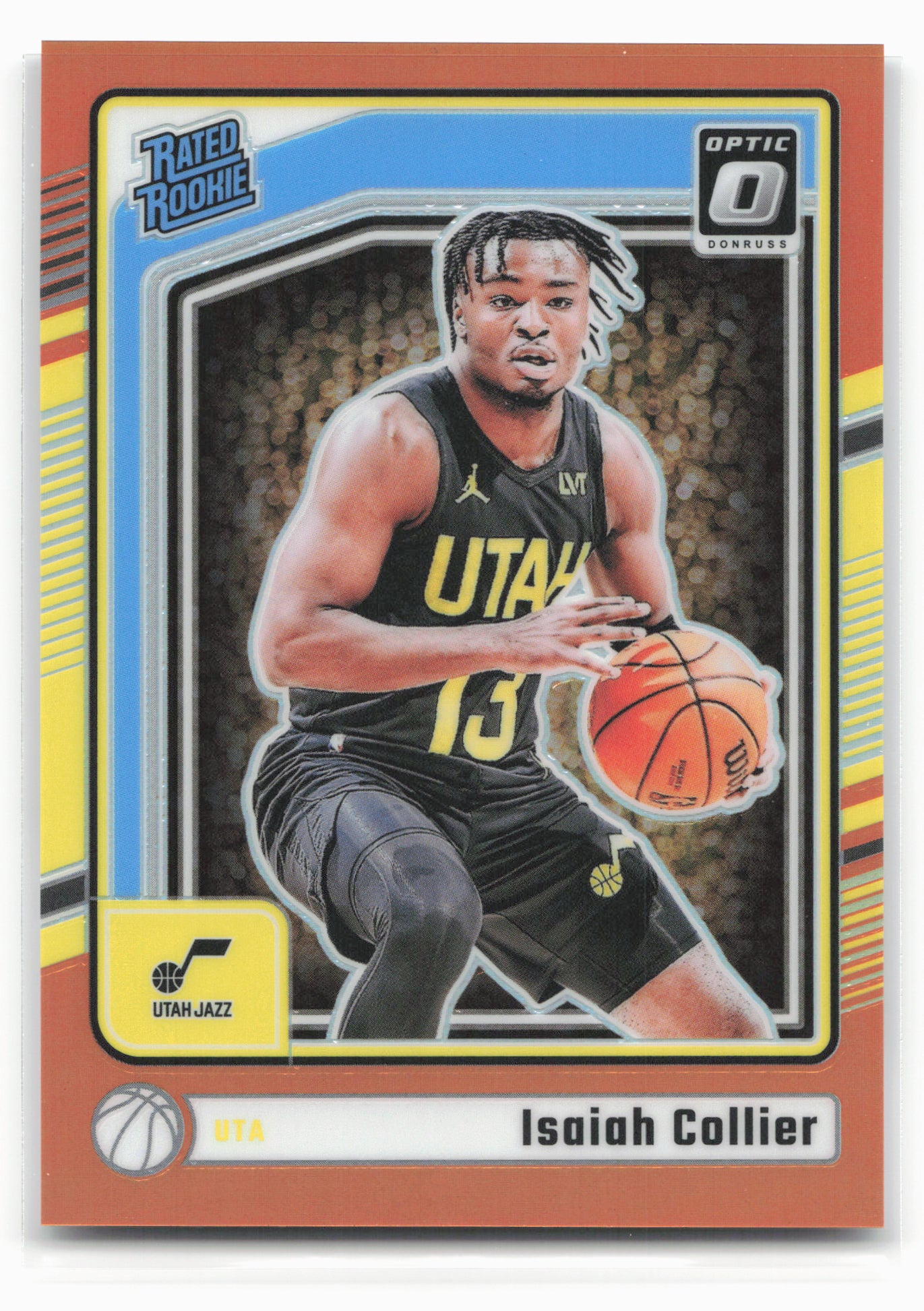 2024-25 Donruss Optic #295 Isaiah Collier Orange #/175
