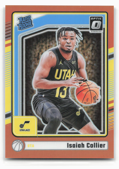 2024-25 Donruss Optic #295 Isaiah Collier Orange #/175