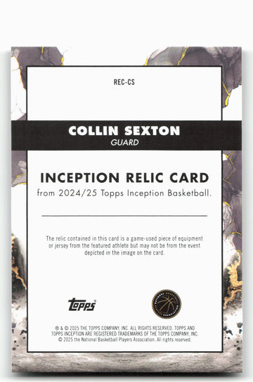 2024-25 Topps Inception #REC-CS Collin Sexton Gold 4/50