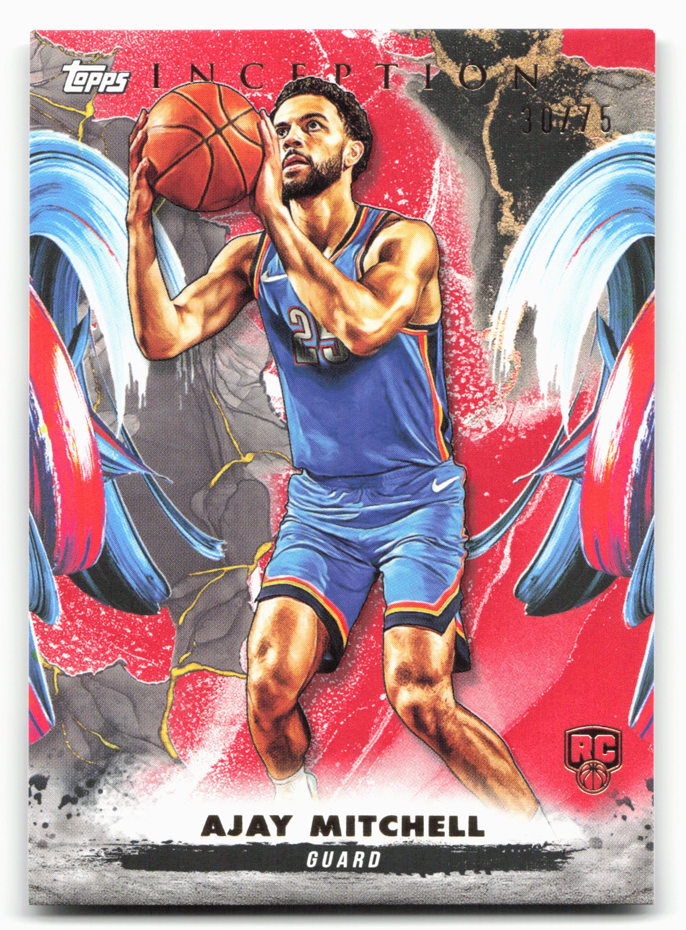 2024-25 Topps Inception #29 Ajay Mitchell Red 30/75