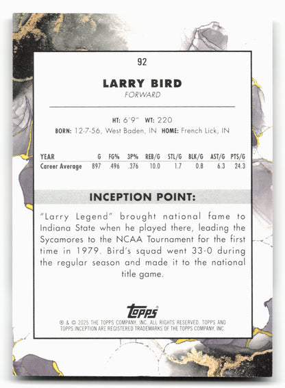2024-25 Topps Inception #92 Larry Bird