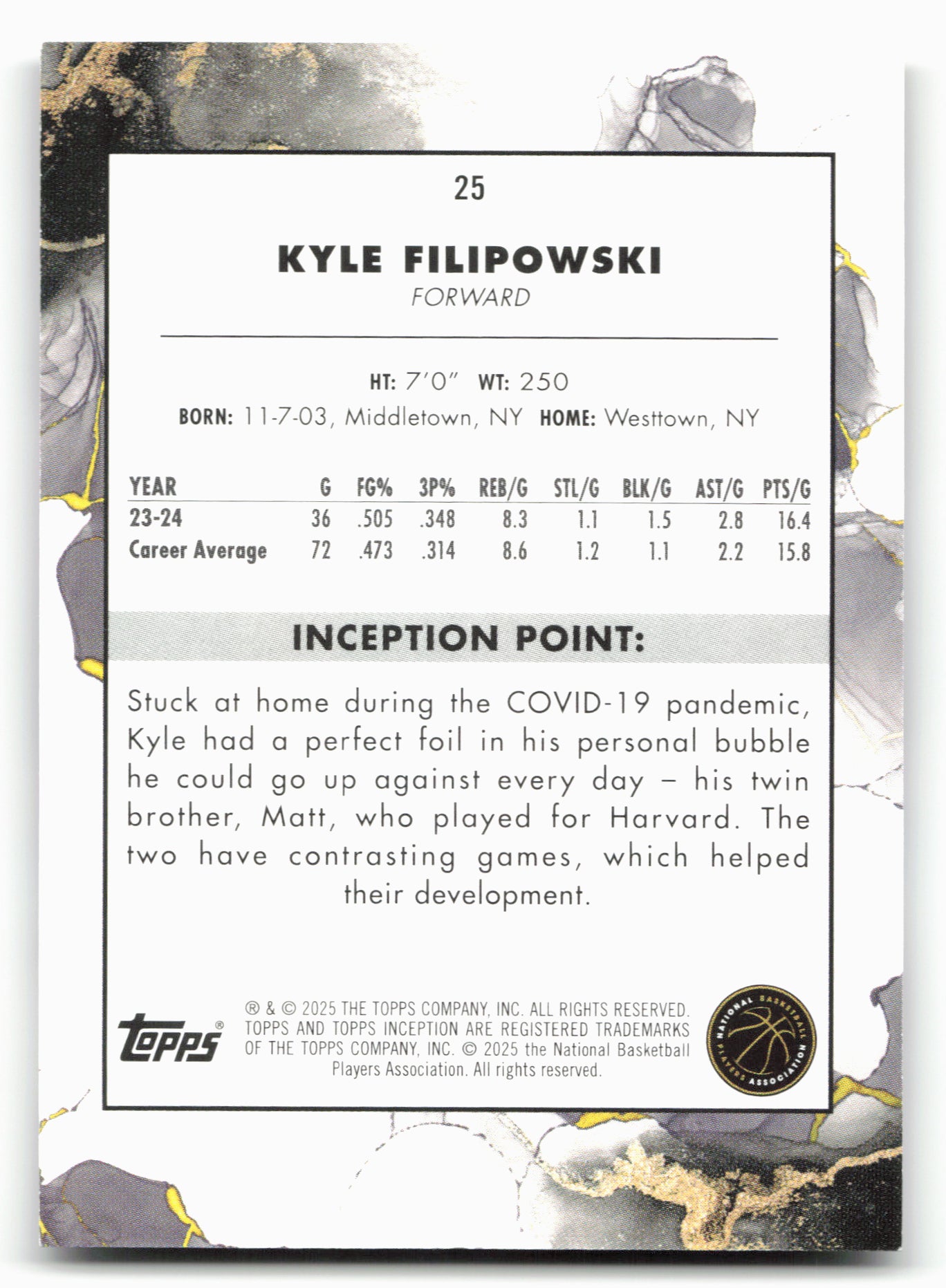 2024-25 Topps Inception #25 Kyle Filipowski