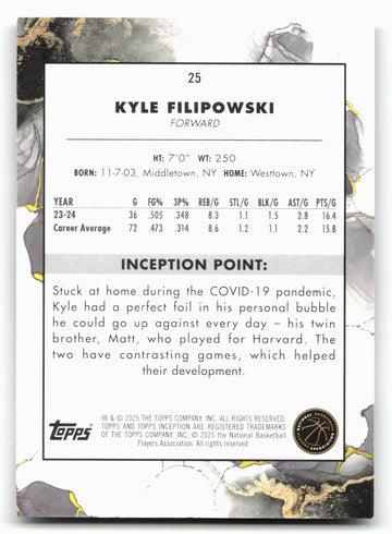 2024-25 Topps Inception #25 Kyle Filipowski