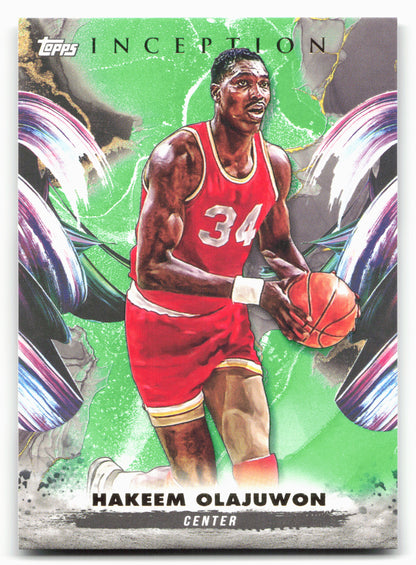 2024-25 Topps Inception #100 Hakeem Olajuwon Green