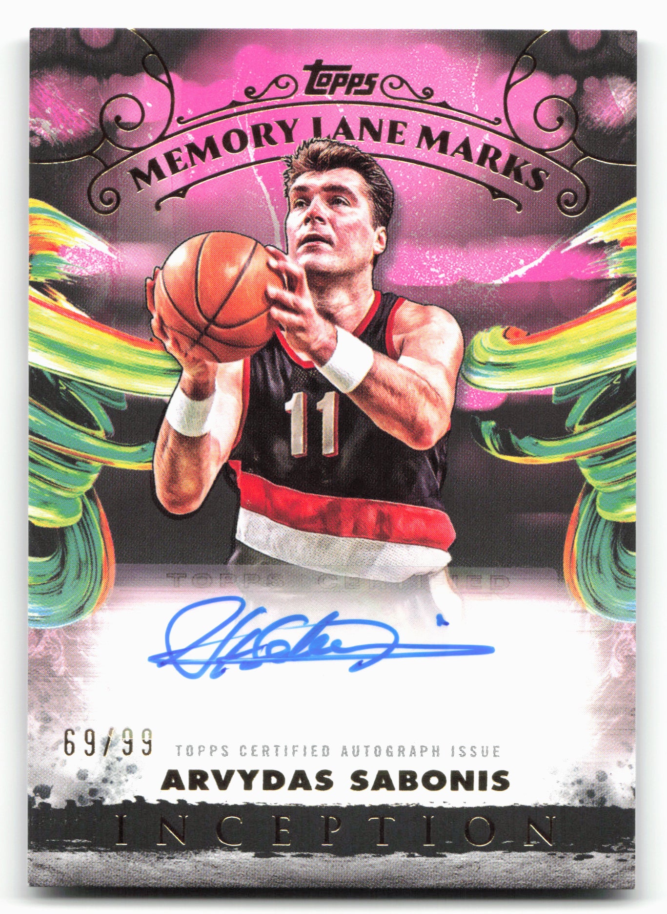 2024-25 Topps Inception #MLM-AS Arvydas Sabonis Memory Lane 69/99