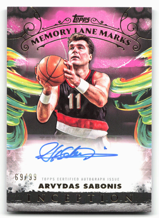 2024-25 Topps Inception #MLM-AS Arvydas Sabonis Memory Lane 69/99