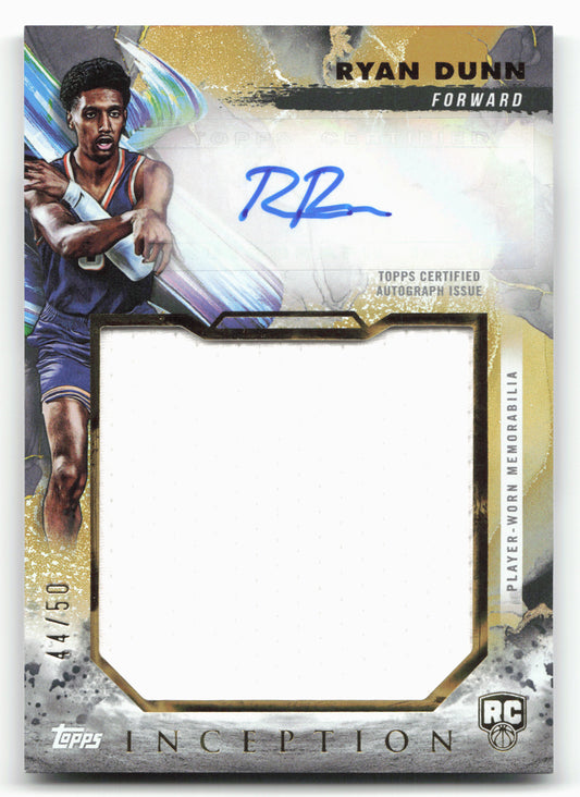 2024-25 Topps Inception #RJR-RDU Ryan Dunn Jumbo Relic Gold 44/50