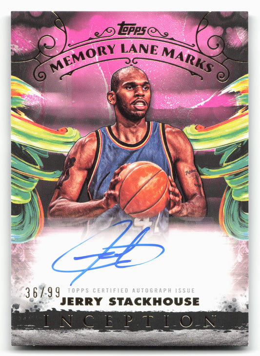 2024-25 Topps Inception #MLM- JSH Jerry Stackhouse Memory Lane 36/99