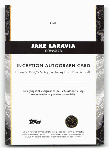 2024-25 Topps Inception AC-JL Jake Laravia Autograph Card