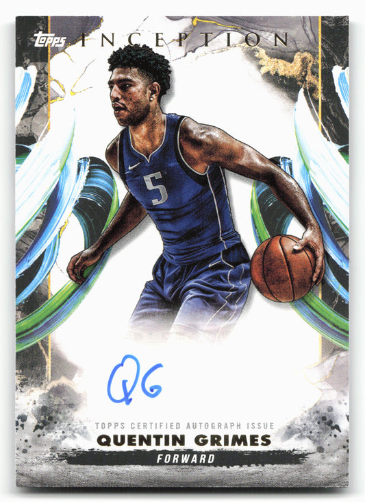 2024-25 Topps Inception AC-QC Quentin Grimes Autograph Card