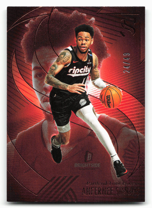 2024-25 Panini Silhouette #11 Anfernee Simons Orange 24/49