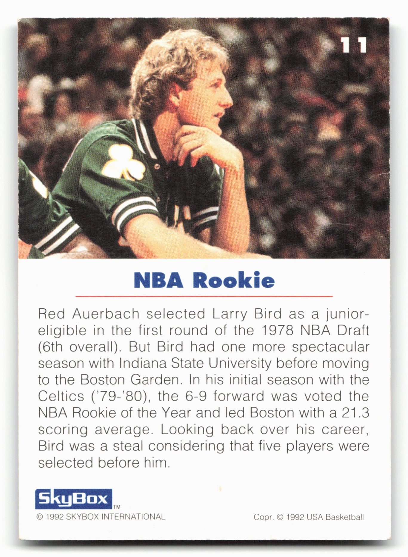 1992 SkyBox USA #11 Larry Bird