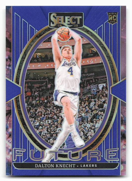 2024-25 Panini Select #25 Dalton Knecht Select Future Blue Prizms #/75