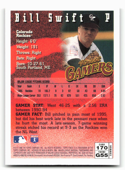 1996 Finest #170 Bill Swift