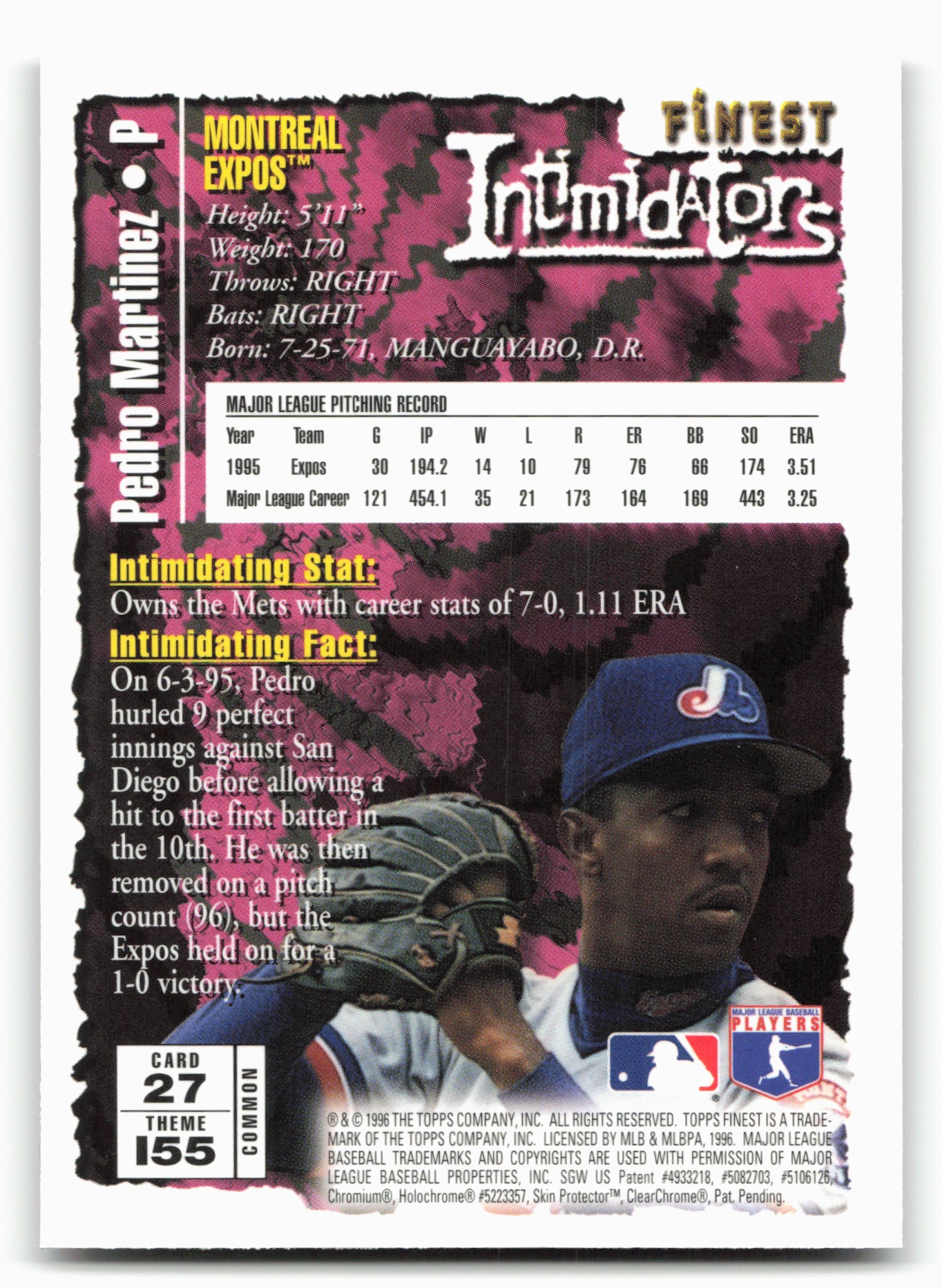 1996 Finest #27 Pedro Martinez