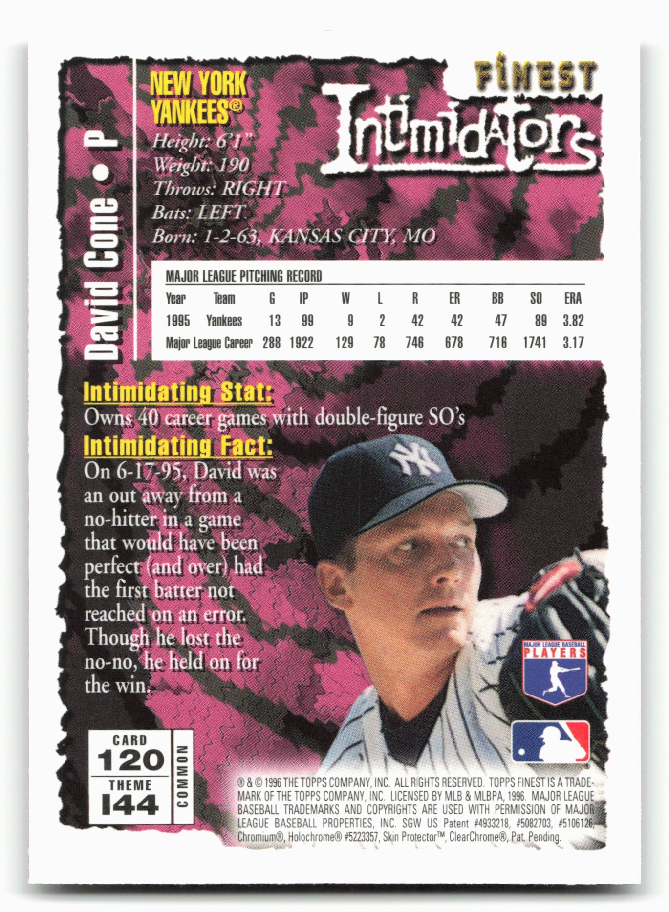1996 Finest #120 David Cone